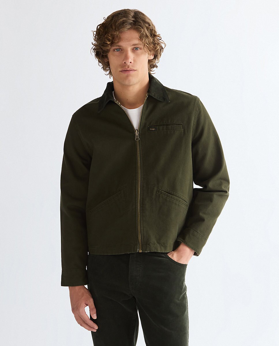 Imagen 0 de Cazadora vaquera de hombre de corte regular utility Verde