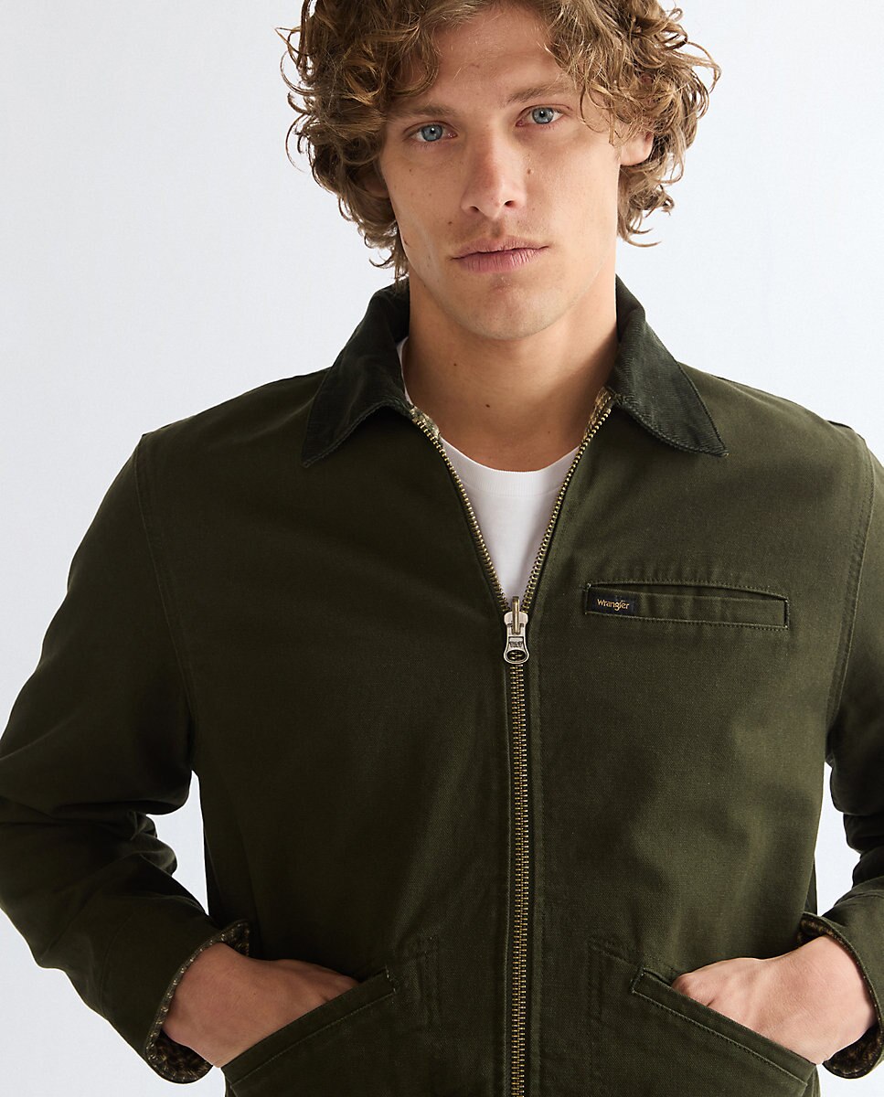 Cazadora vaquera de hombre de corte regular utility - Wrangler - Verde Verde-4