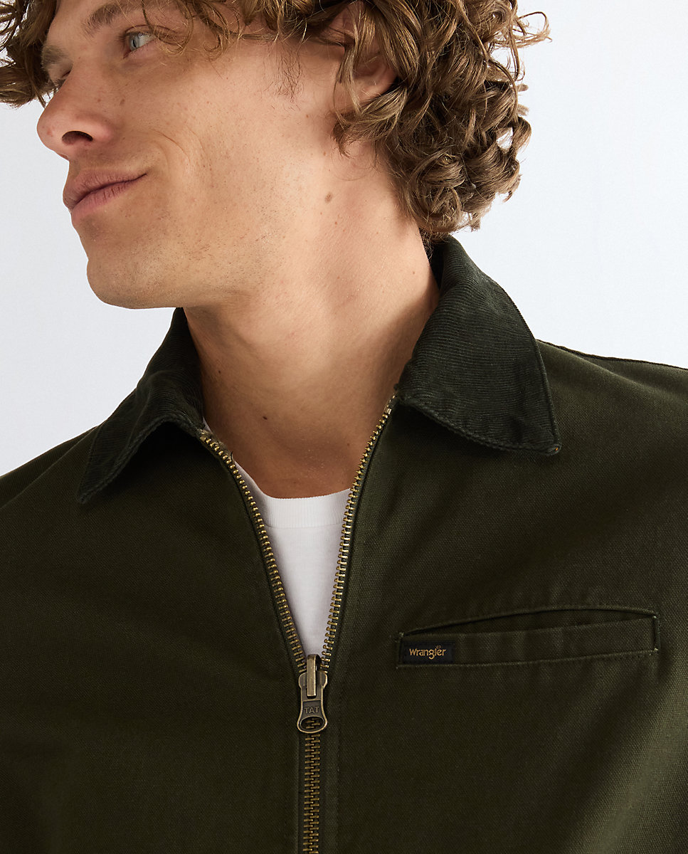 Cazadora vaquera de hombre de corte regular utility - Wrangler - Verde Verde-5