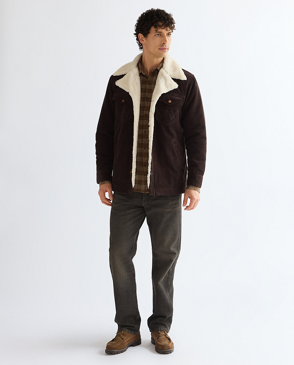 Abrigo de hombre con forro completo de sherpa - Wrangler - Marrón Marrón-2