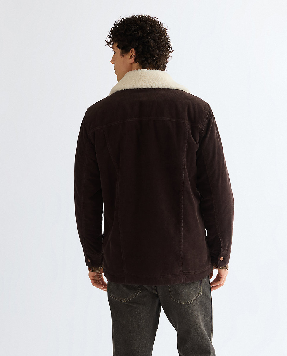 Abrigo de hombre con forro completo de sherpa - Wrangler - Marrón Marrón-3