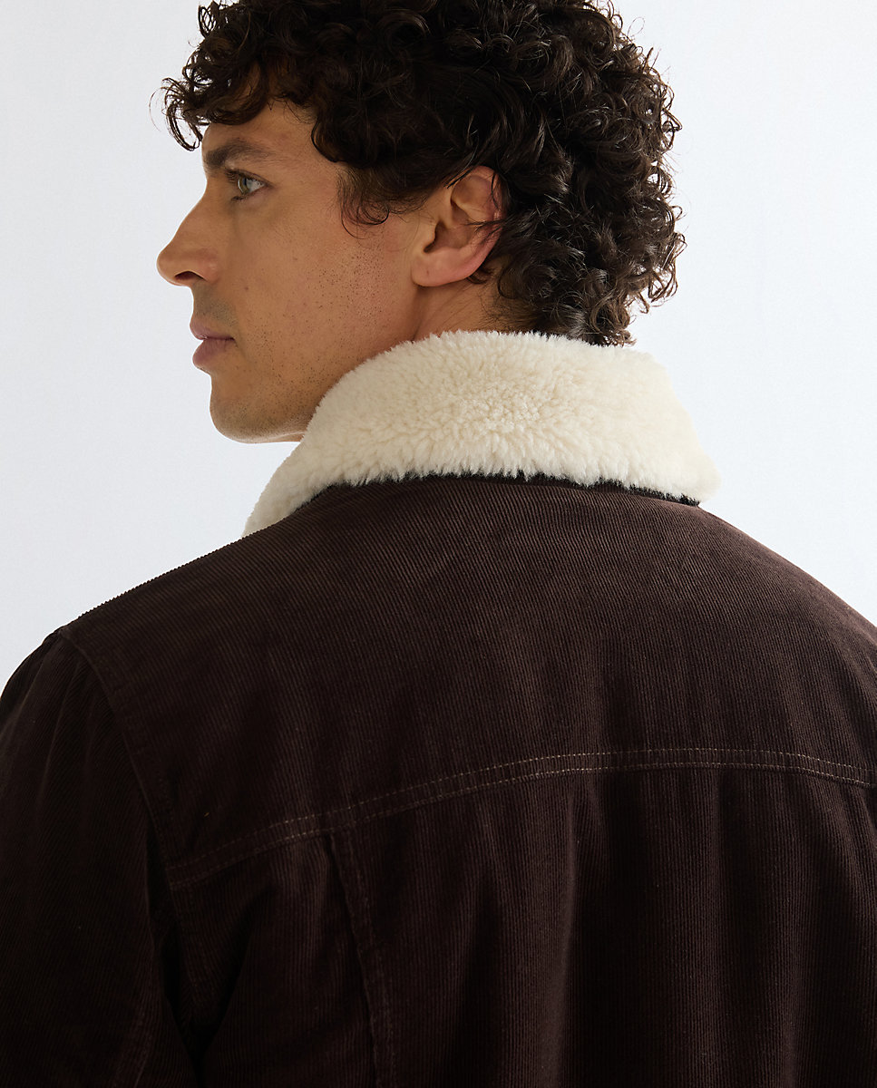 Abrigo de hombre con forro completo de sherpa - Wrangler - Marrón Marrón-5