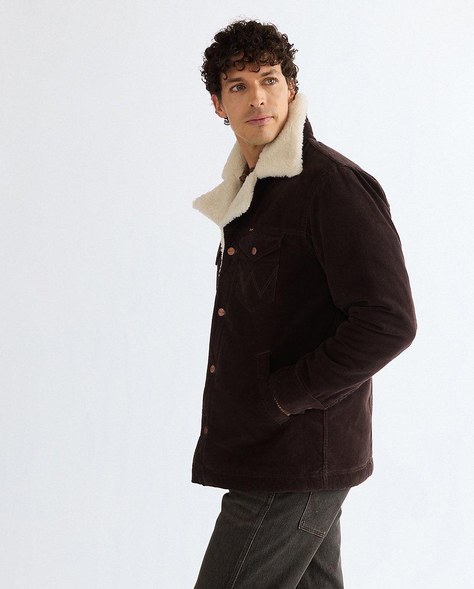 Abrigo de hombre con forro completo de sherpa - Wrangler - Marrón Marrón-6