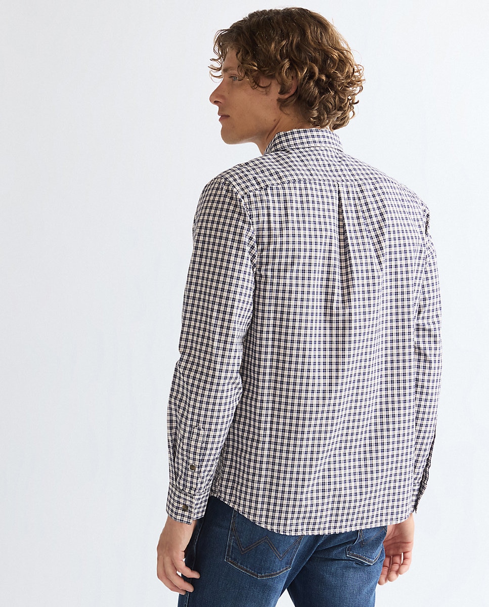 Camisa de hombre un bolsillo de corte regular - Wrangler - Rosa Rosa-3