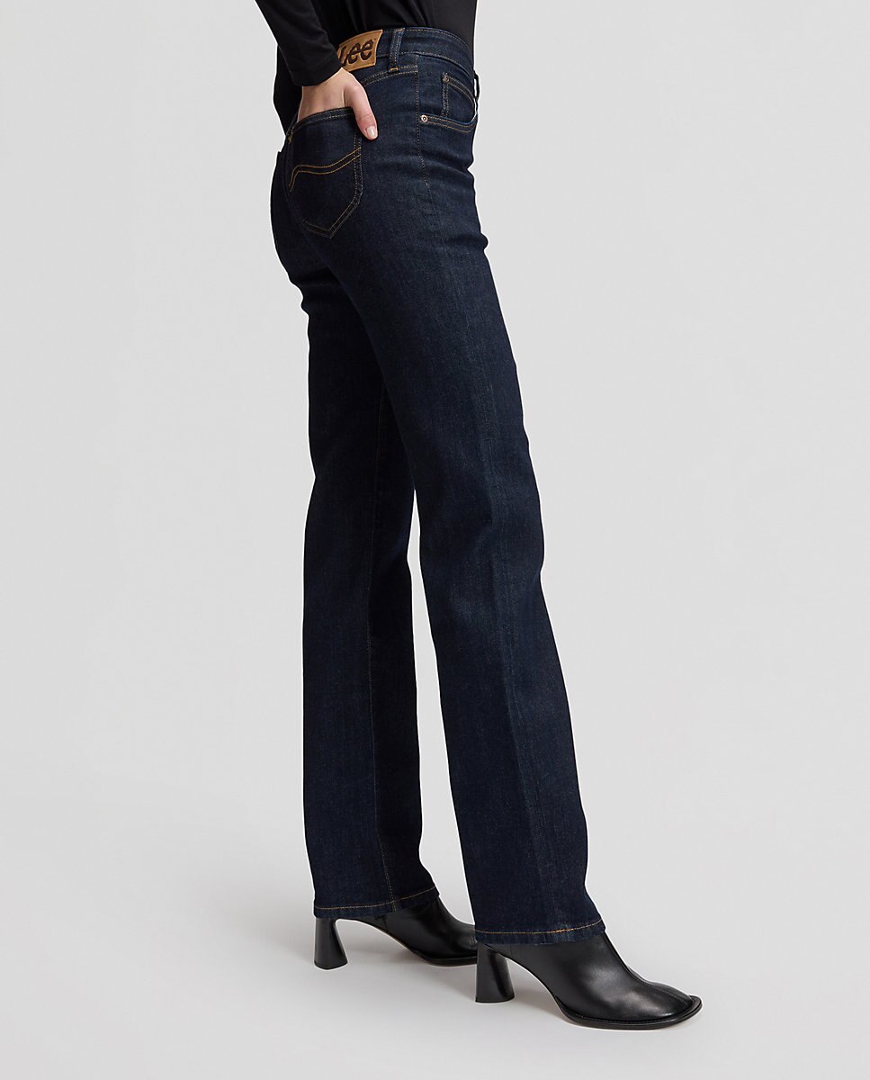 Vaqueros recto london de mujer - Lee - Azul Azul-4