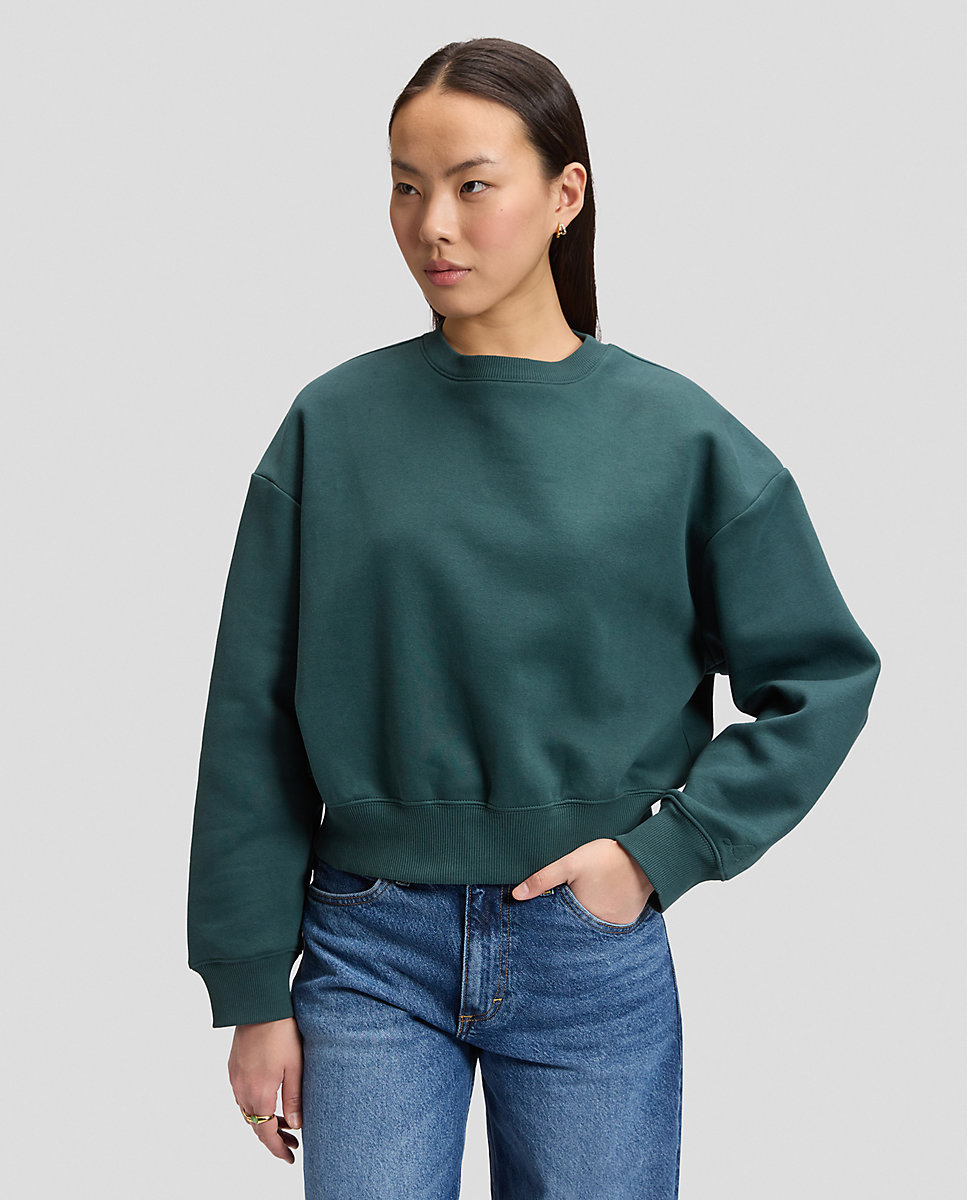 Sudadera de mujer de cuello redondo de corte relaxed - Lee - Verde Verde-1