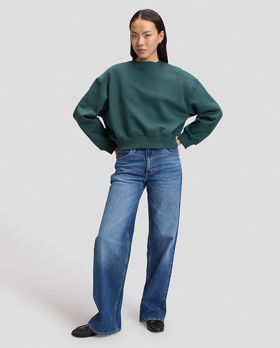 Sudadera de mujer de cuello redondo de corte relaxed - Lee - Verde Verde-2