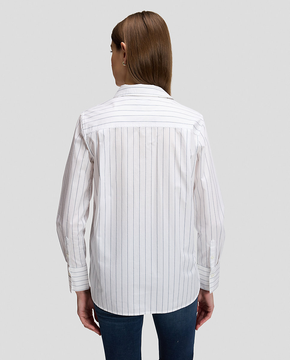 Camisa de mujer clasica de corte regular - Lee - Azul Azul-3