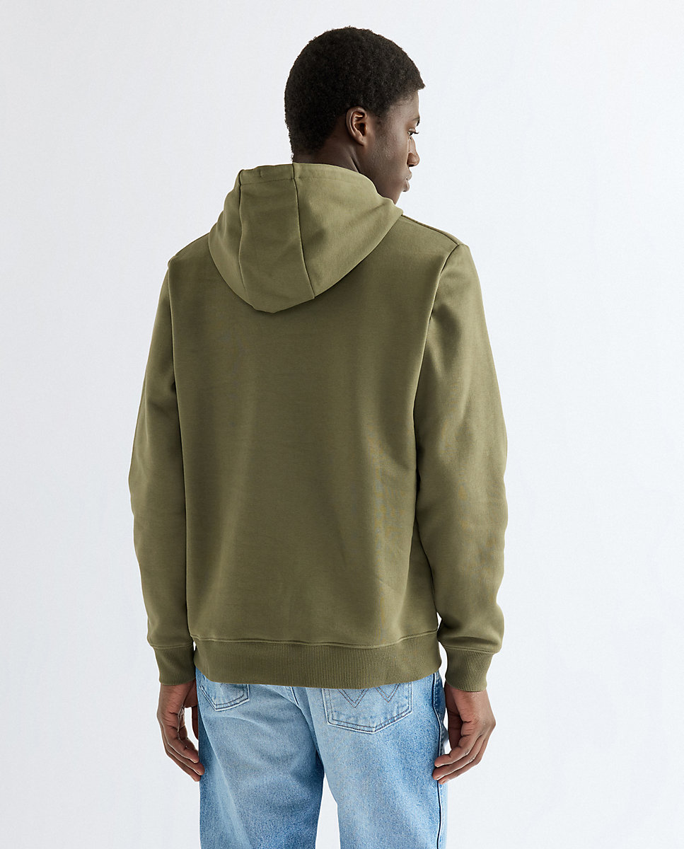 Sudadera con capucha de hombre en de corte regular - Wrangler - Verde Verde-3