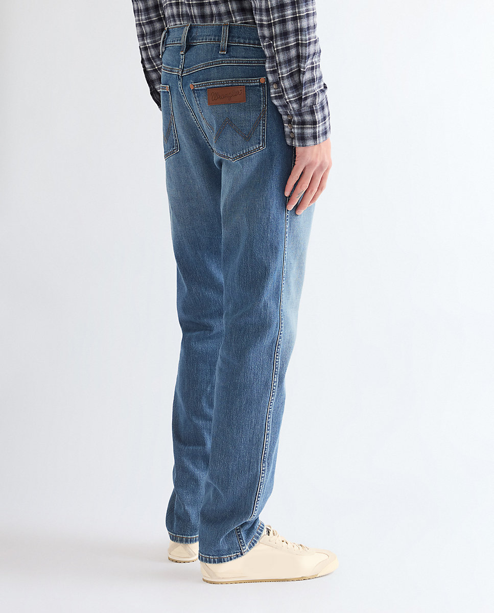 Vaqueros classic de hombre redford de corte cónico regular en tejido toughlite en - Wrangler - Azul Azul-3