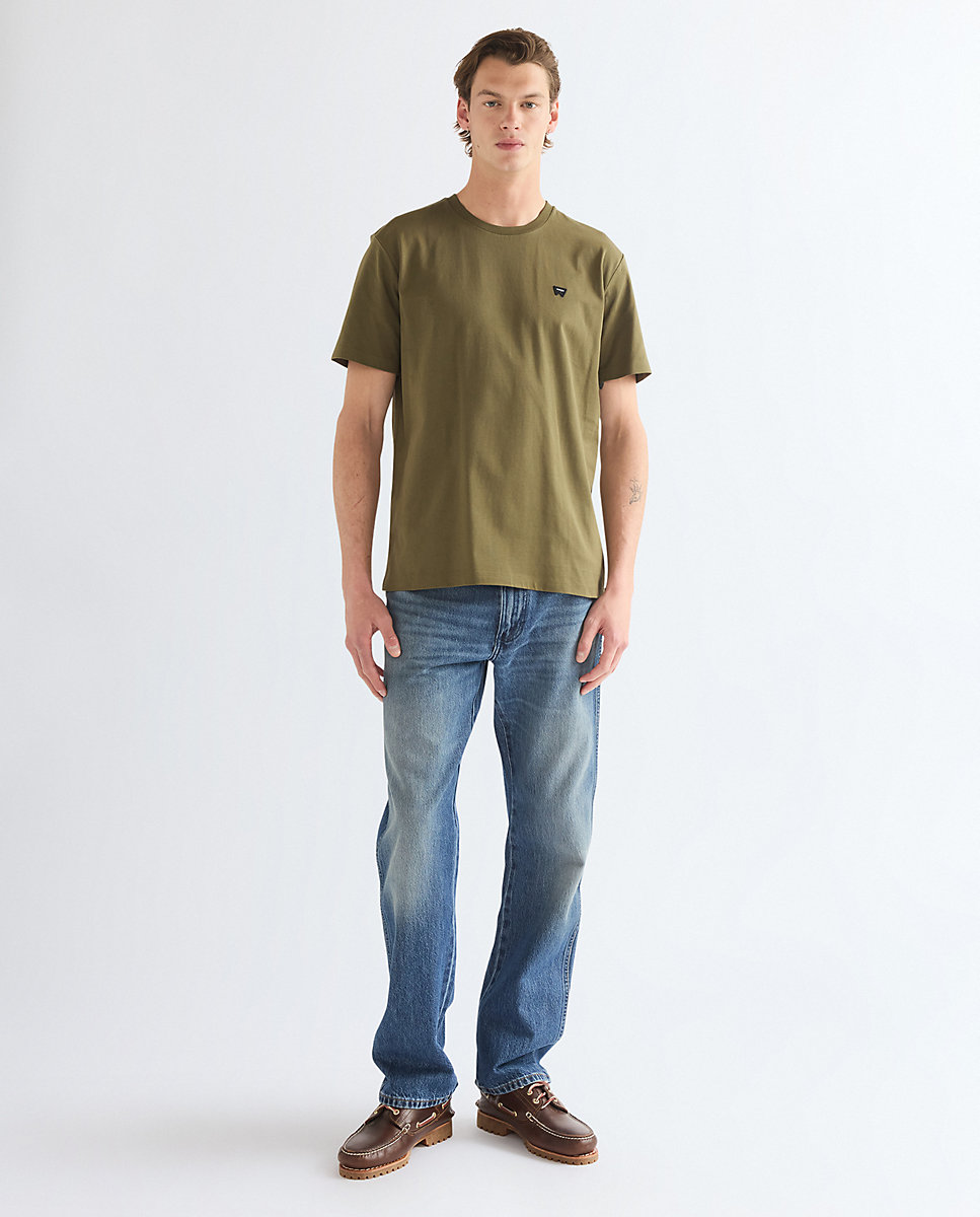 Camiseta de hombre de manga corta y corte regular - Wrangler - Verde Verde-2