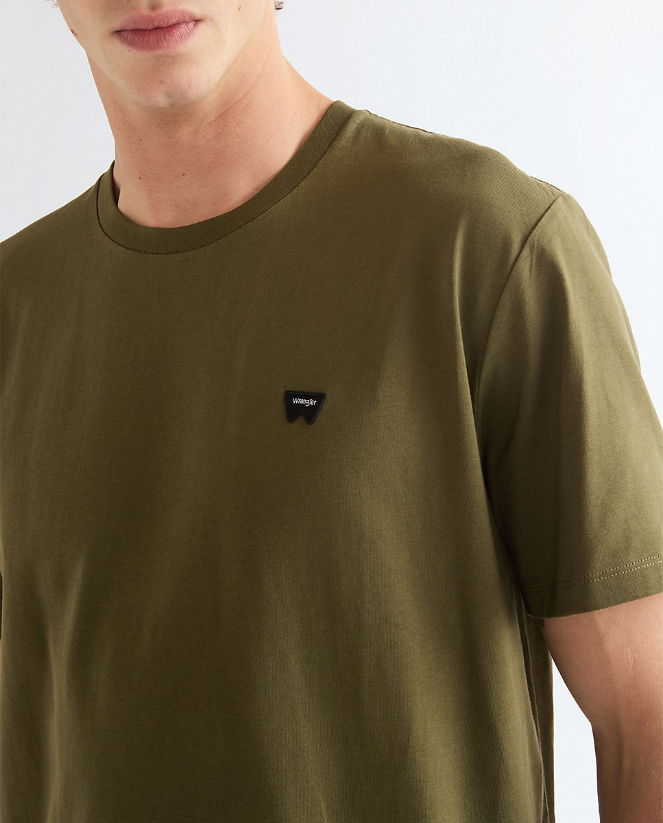 Camiseta de hombre de manga corta y corte regular - Wrangler - Verde Verde-4