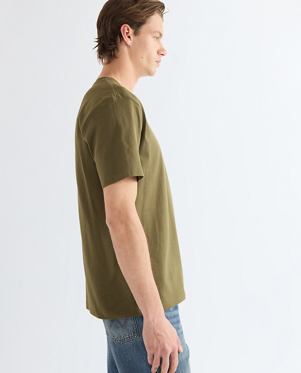 Camiseta de hombre de manga corta y corte regular - Wrangler - Verde Verde-5