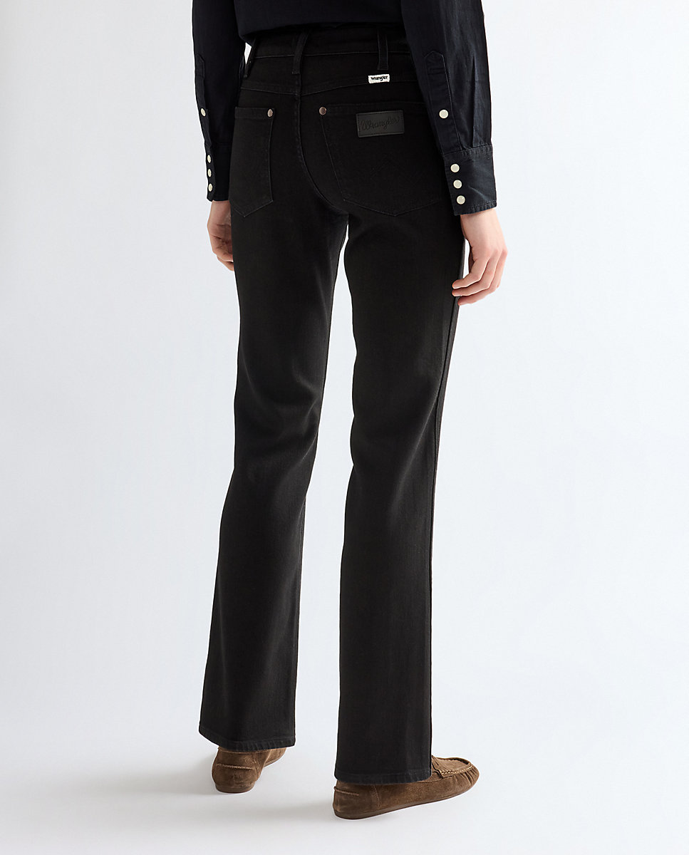 Vaquero de mujer recto dallas de tiro medio - Wrangler - Negro Negro-3