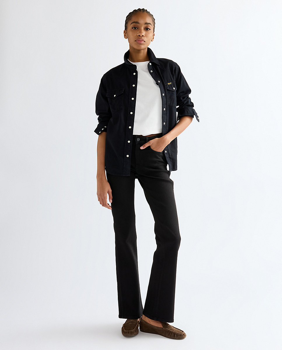 Vaquero de mujer acampanado de corte bootcut dallas - Wrangler - Negro Negro-2
