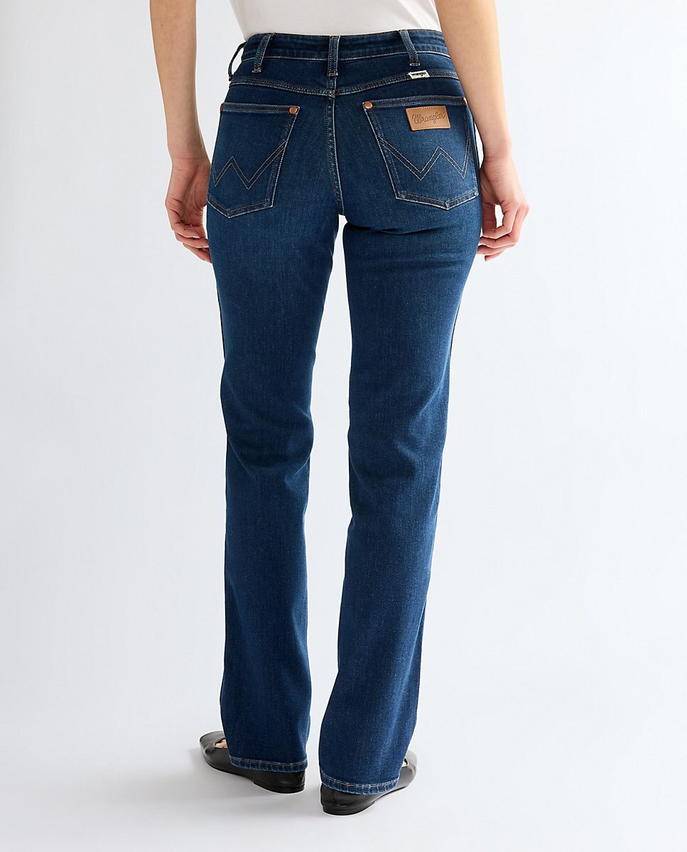 Vaquero de mujer recto dallas de tiro medio - Wrangler - Azul Azul-3