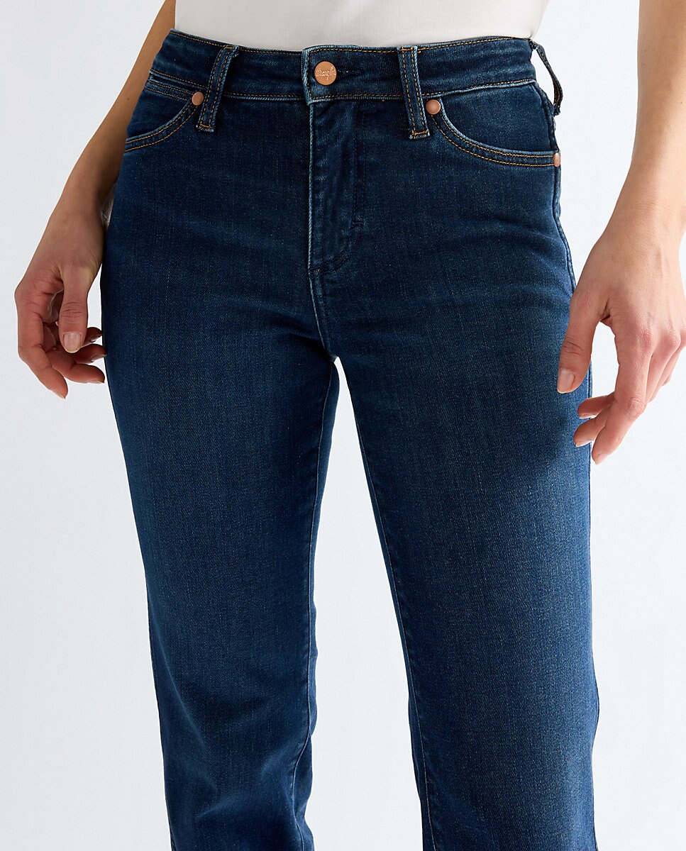 Vaquero de mujer recto dallas de tiro medio - Wrangler - Azul Azul-4