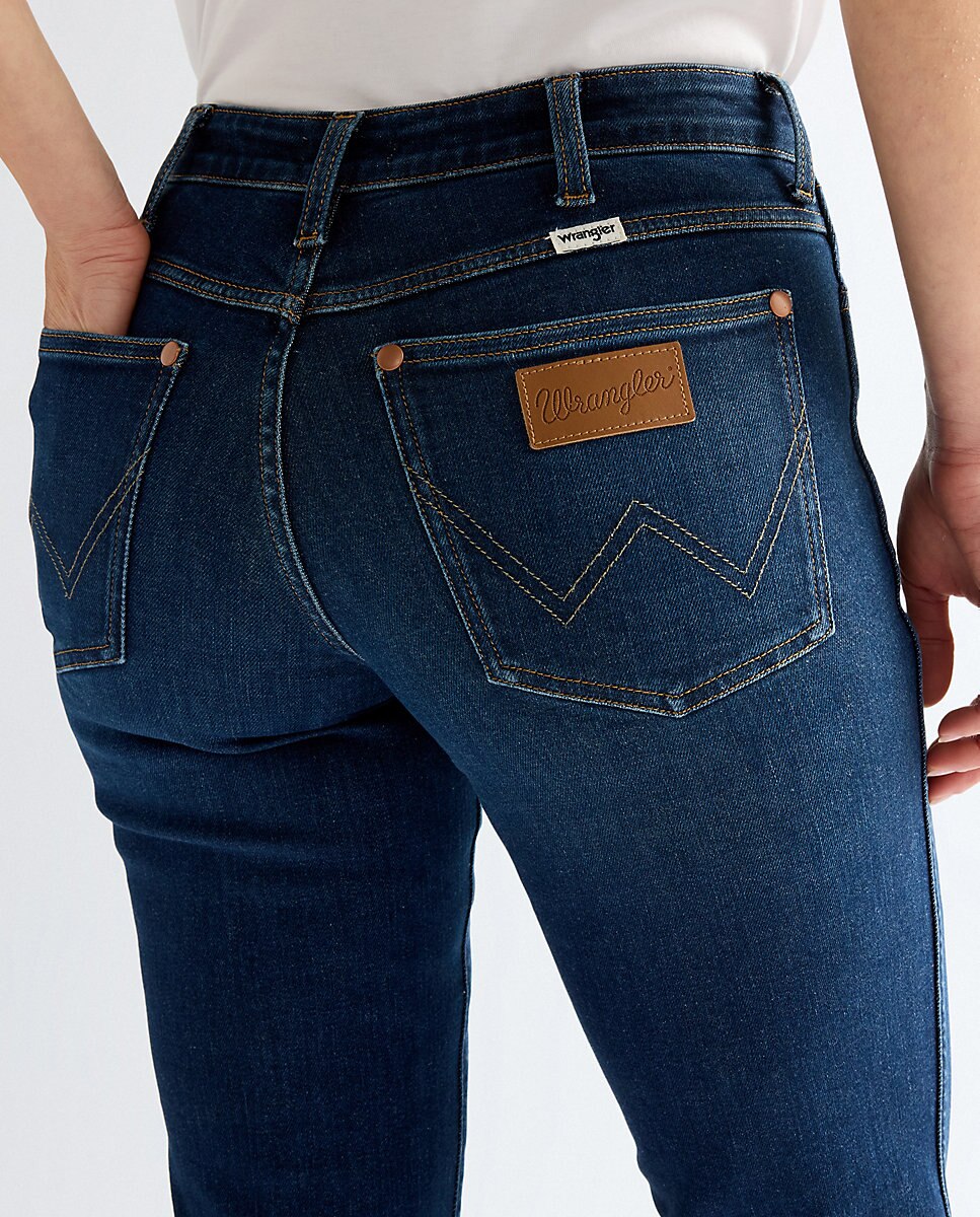 Vaquero de mujer recto dallas de tiro medio - Wrangler - Azul Azul-5