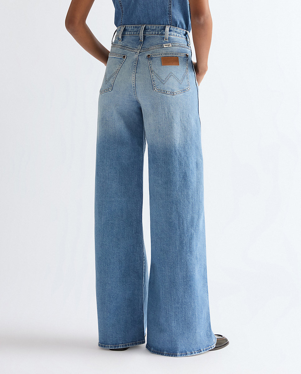 Vaquero de mujer canyon de corte ancho y cintura alta - Wrangler - Azul Azul-2