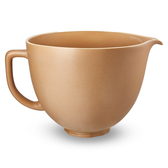 Imagen 0 de Bol de cerámica Fried Clay KitchenAid 5KSM2CB5PFC apta para microondas Crema