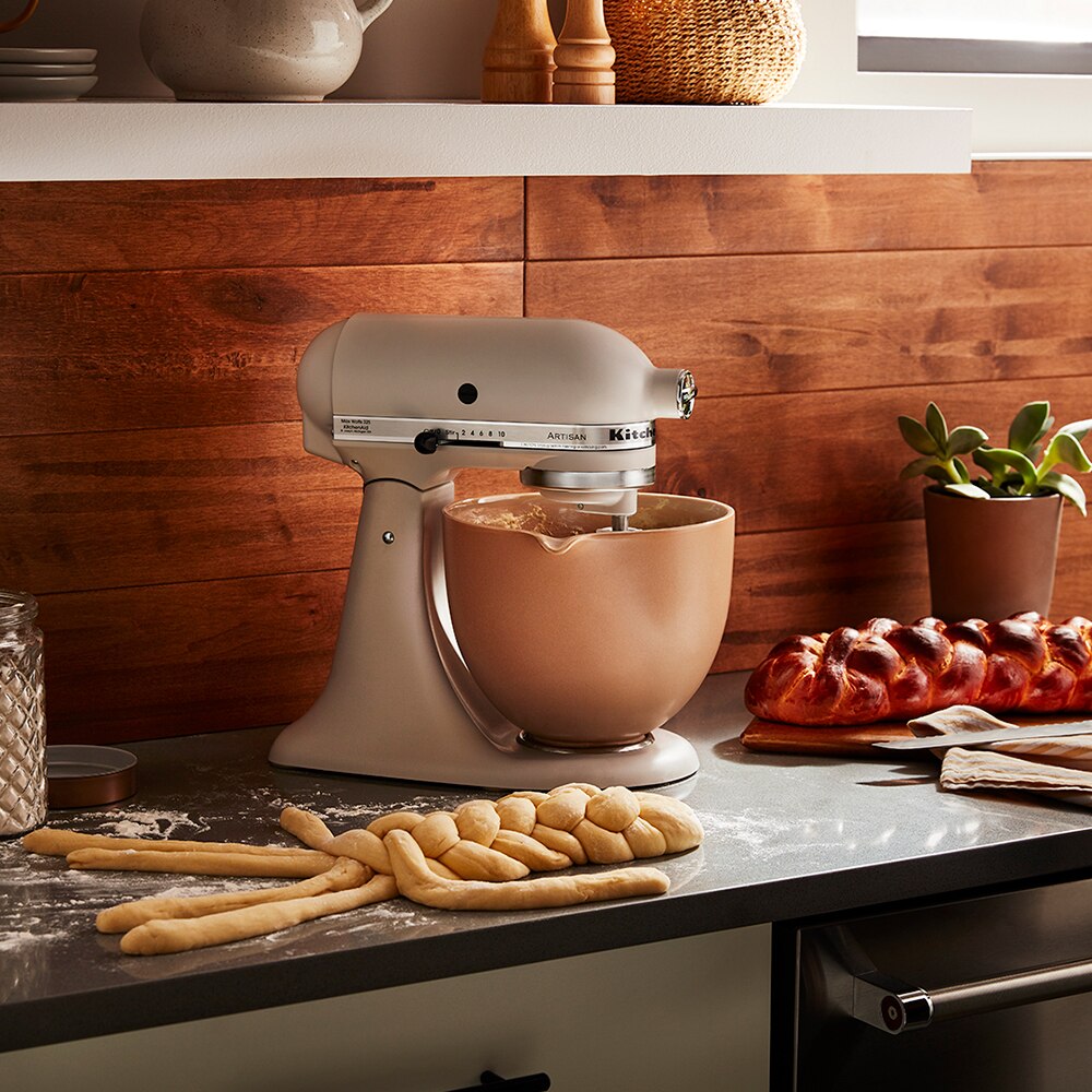 Bol de cerámica Fried Clay KitchenAid 5KSM2CB5PFC apta para microondas - Crema Crema-4