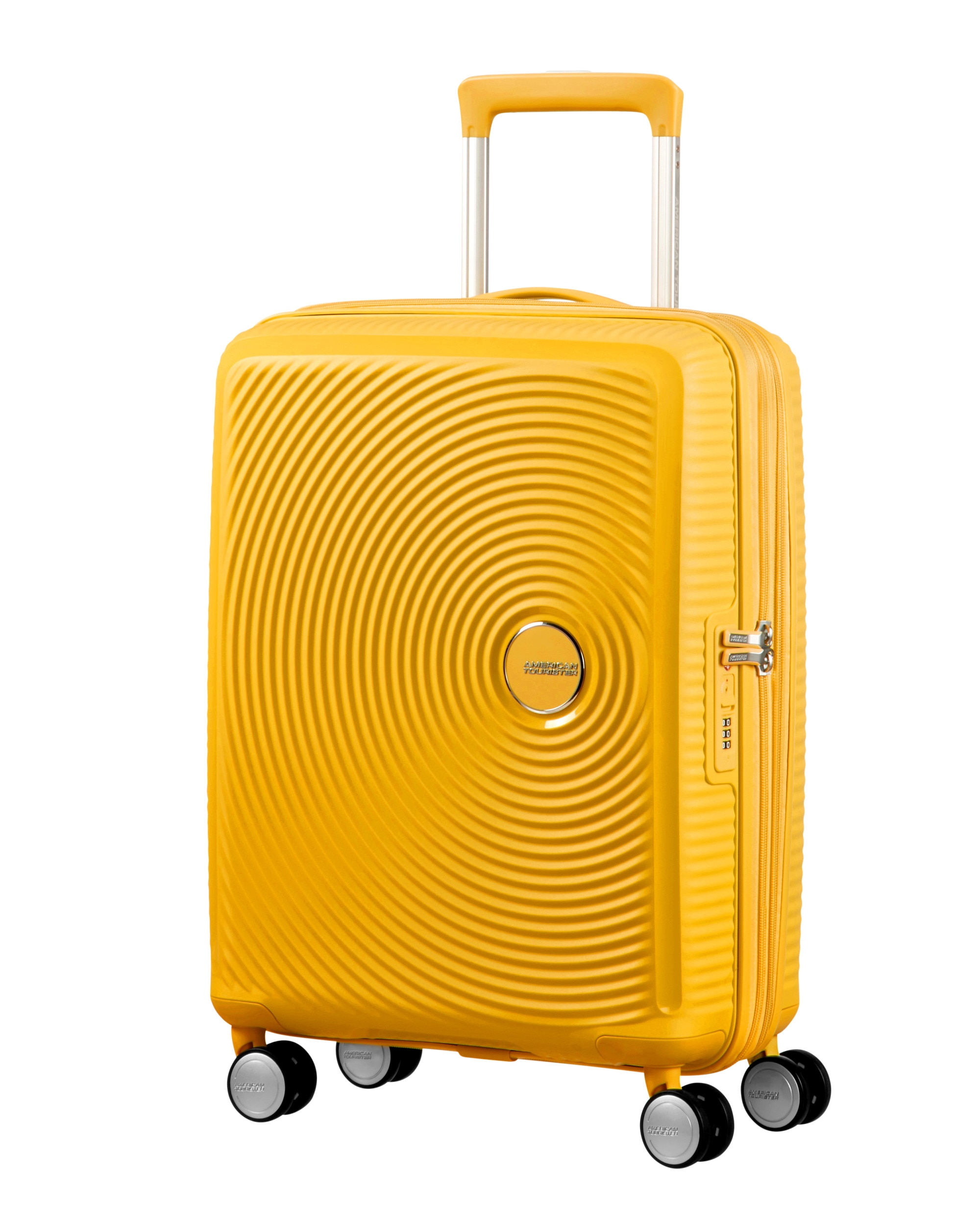 Maleta de cabina Soundbox Spinner 55/20 Tsa Exp rígida con capacidad de 35,5 L - American Tourister - Oro Oro-1
