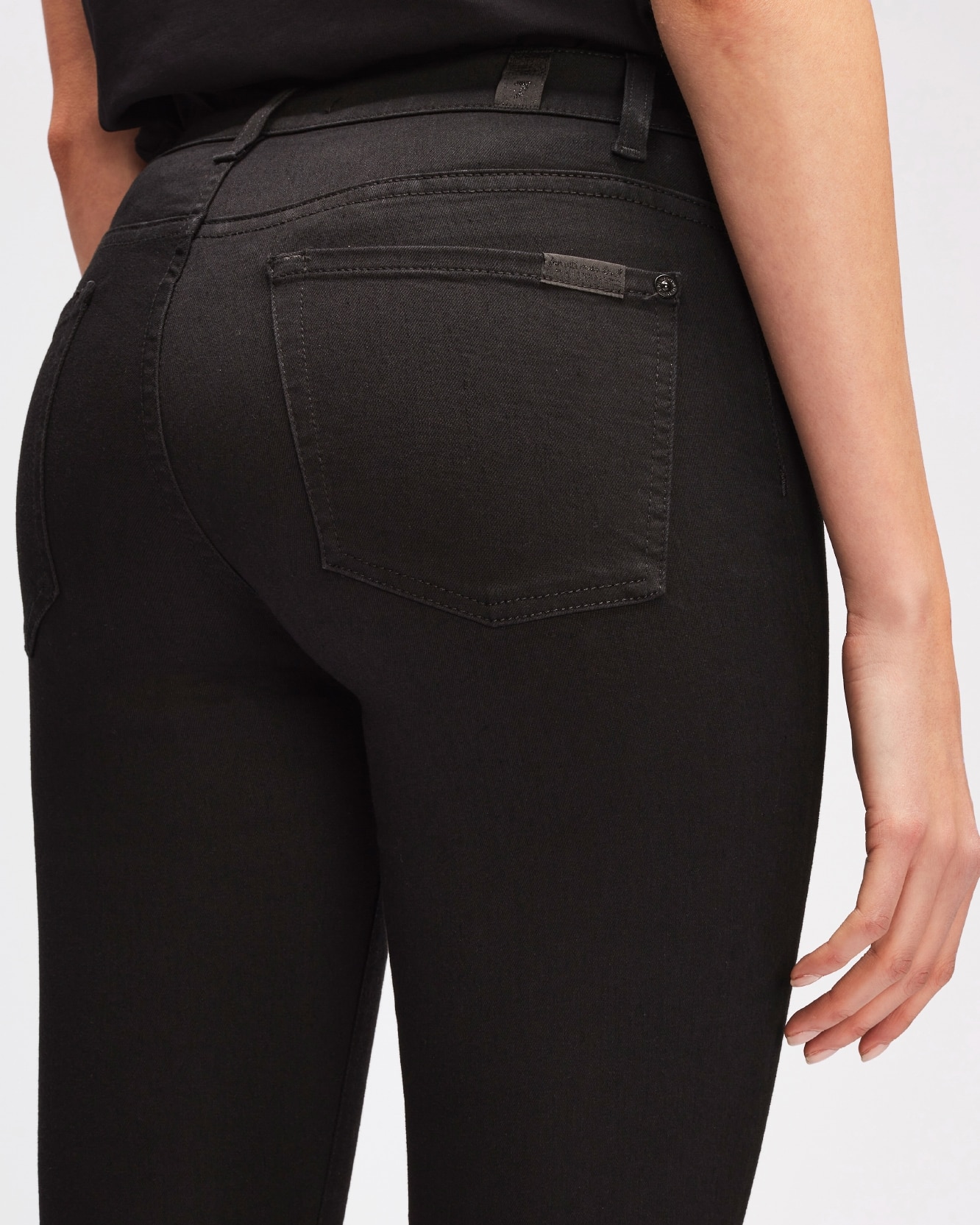 Vaquero pitillo de mujer hw skinny de tiro alto - 7 For all mankind - Negro Negro-4