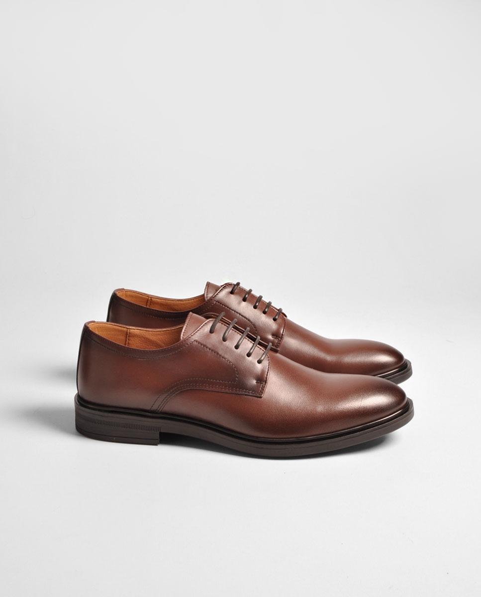 Sapato de Homem em Pele Redwood Castanho-2