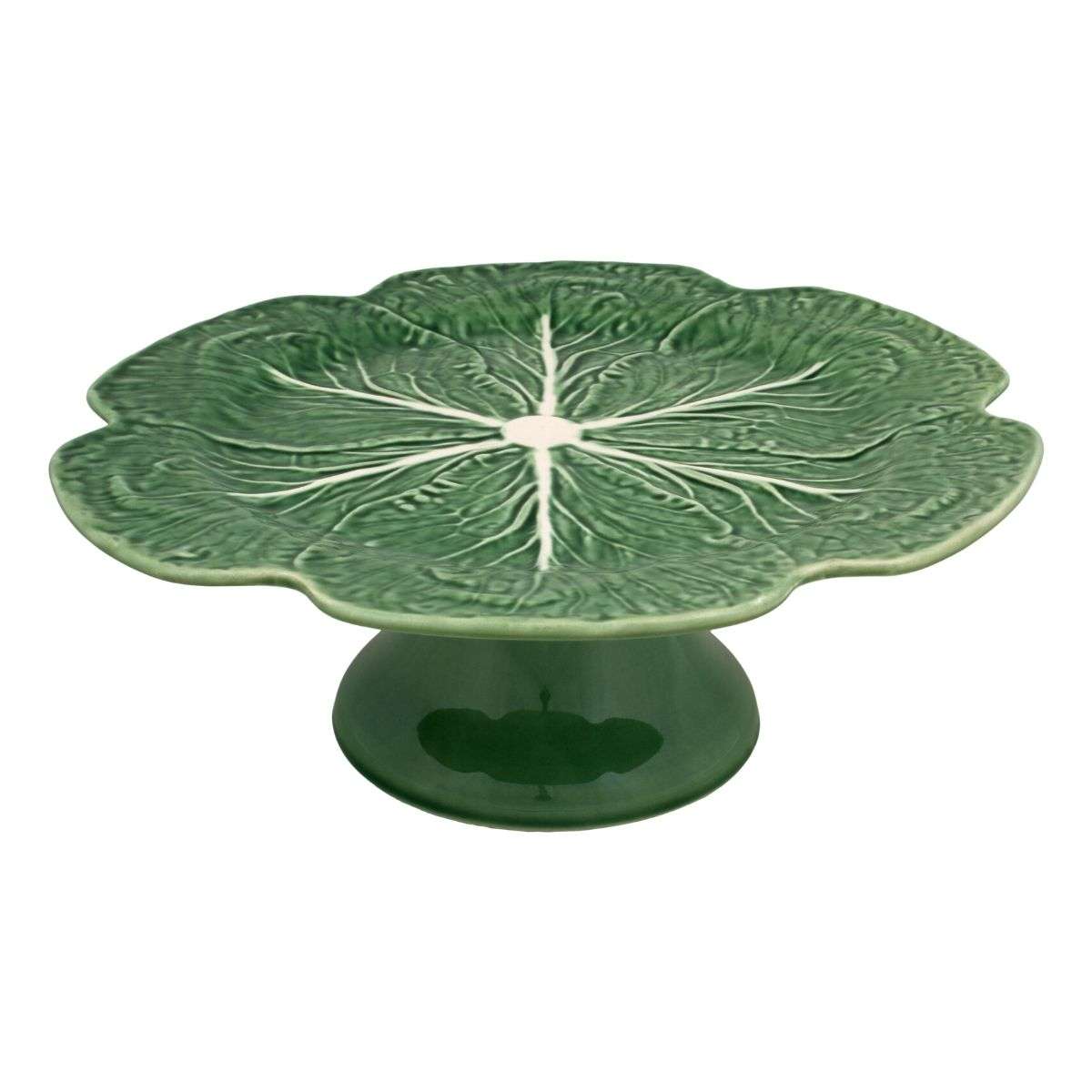 Imagen 0 de Plato con Pie Natural Couve Bordallo Pinheiro Verde
