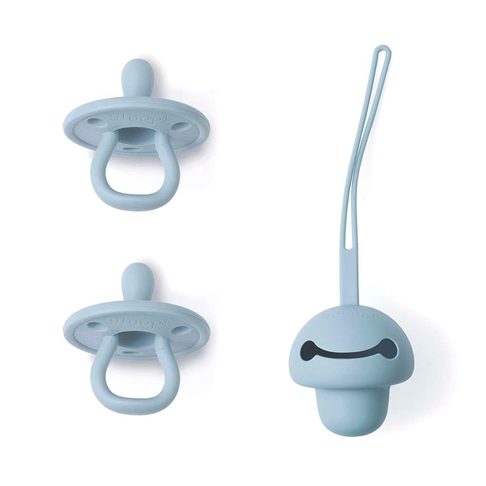 GLOOP! - Set 2 chupetes + Funda de silicona Gloop.