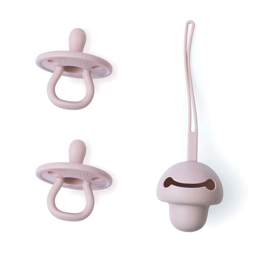 GLOOP! - Set 2 chupetes + Funda de silicona Gloop.