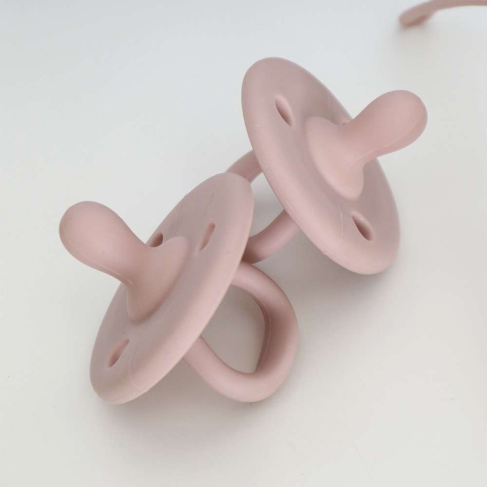Set 2 chupetes + Funda de silicona Gloop - Rosa claro Rosa claro-3