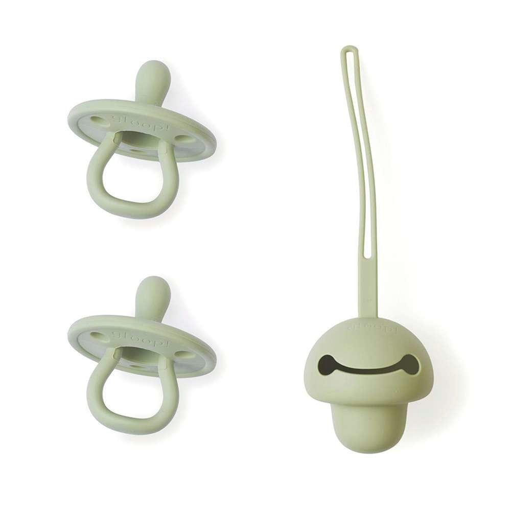 GLOOP! - Set 2 chupetes + Funda de silicona Gloop.