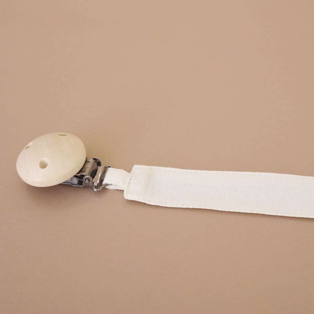 Porta chupetes de tela Gloop - Blanco Algodón Blanco Algodón-3