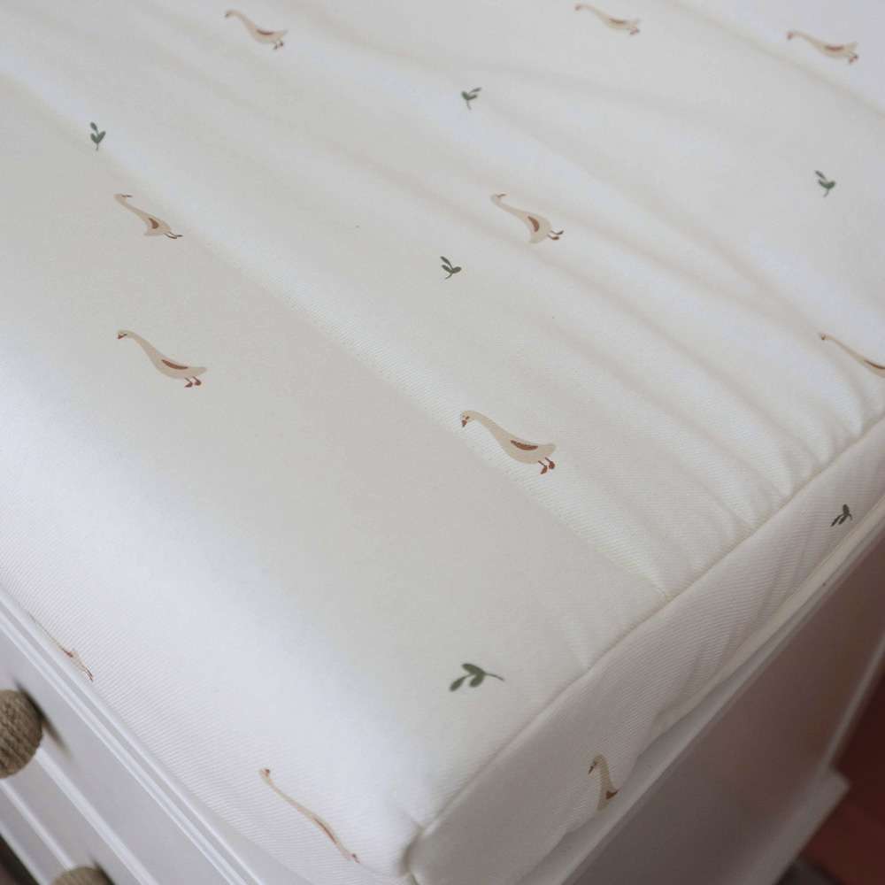 Funda para cambiador Gloop 65x50cm - Blanco Algodón Blanco Algodón-4