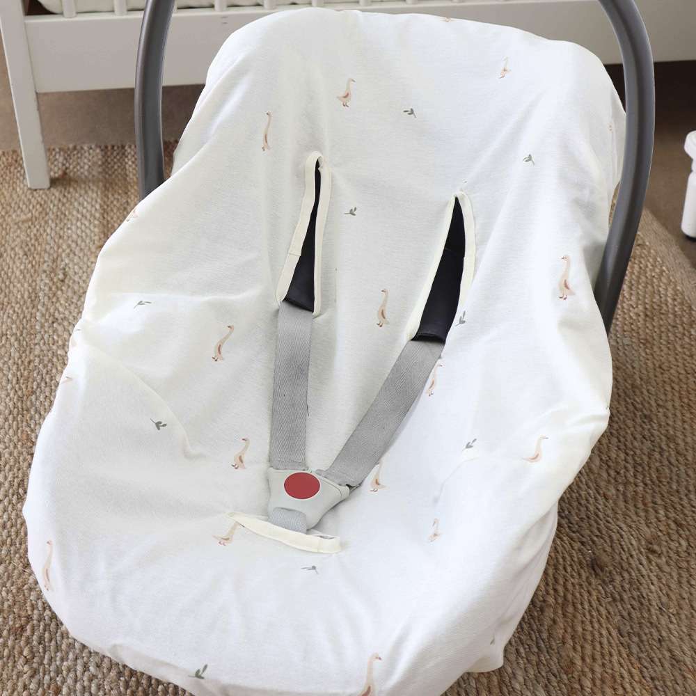 Imagen 2 de Funda asiento de coche Gloop - Blanco Algodón Blanco Algodón
