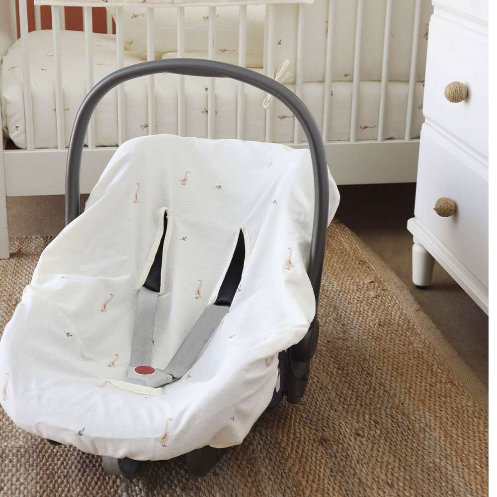 Imagen 3 de Funda asiento de coche Gloop - Blanco Algodón Blanco Algodón