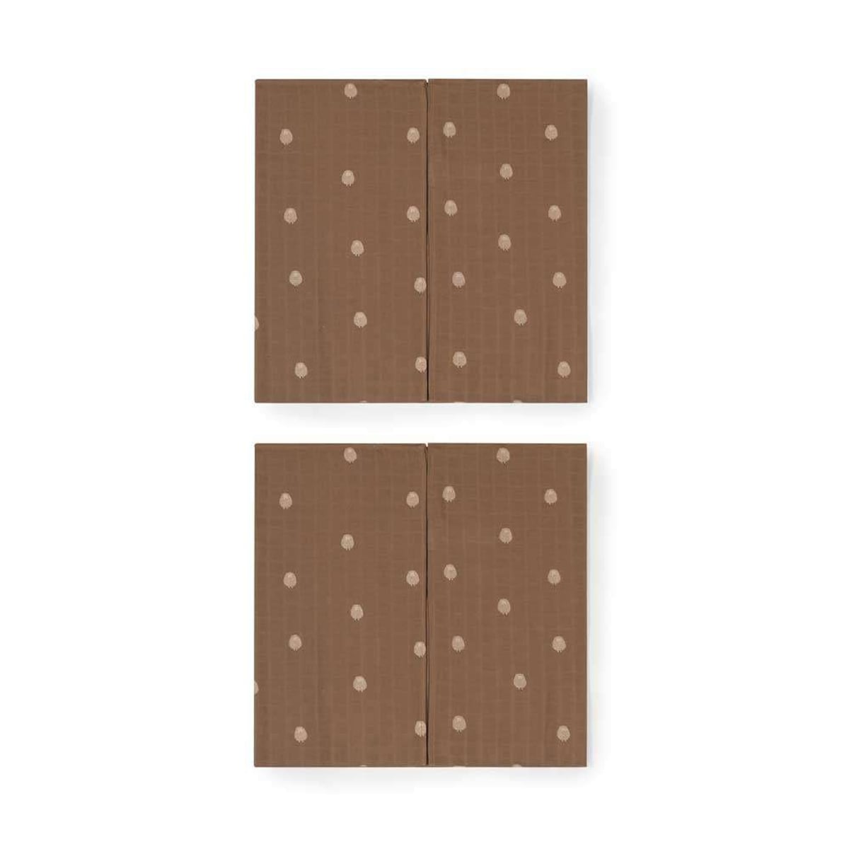 Pack 2 muselinas 50x50cm Gloop Sheep Marrón topo-1