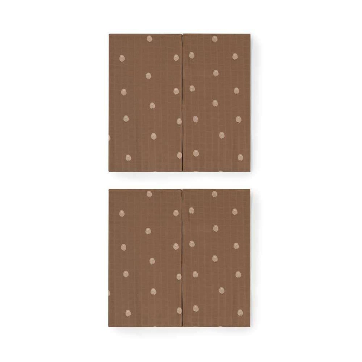 Pack 2 muselinas 70x70cm Gloop Sheep Marrón topo-1