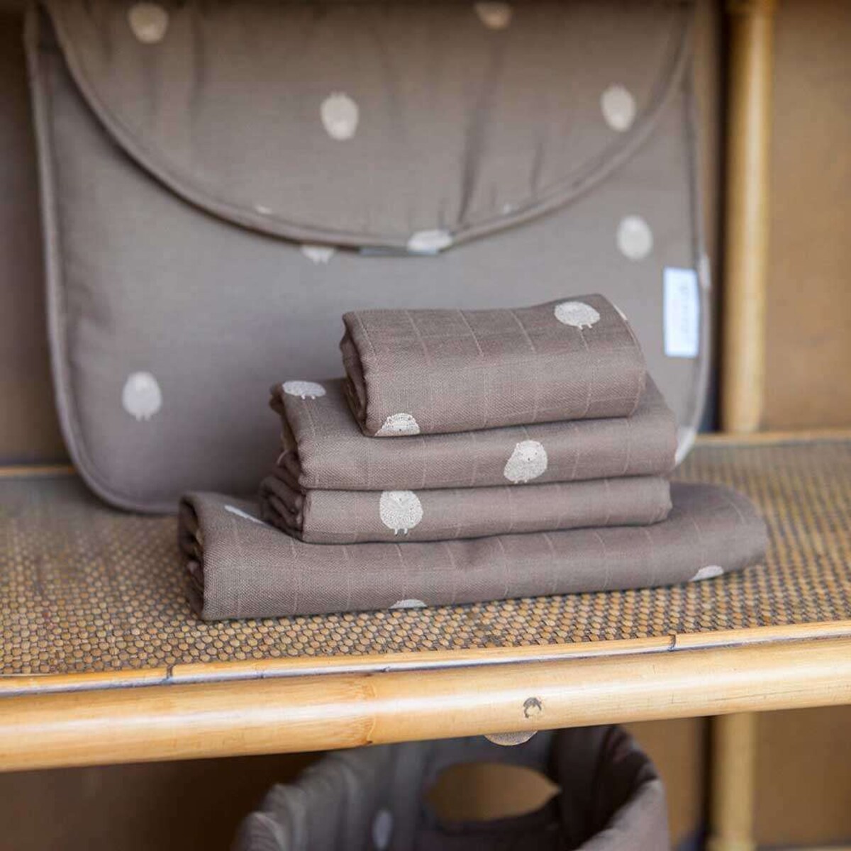 Pack 2 muselinas 100X100cm Gloop Sheep Marrón topo-3