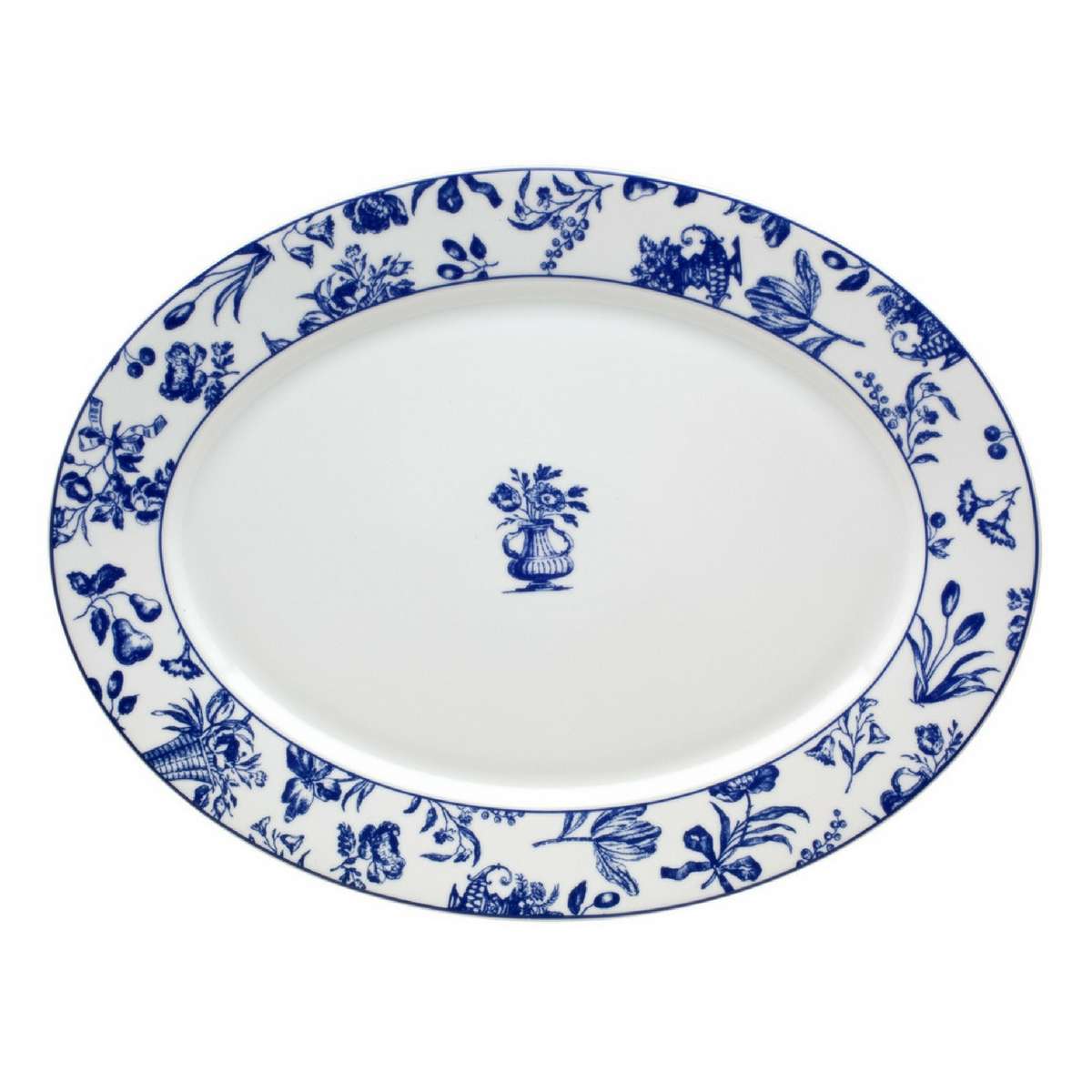Imagen 1 de Fuente Oval Chintz Azul Vista Alegre - Azul Pequeña Azul