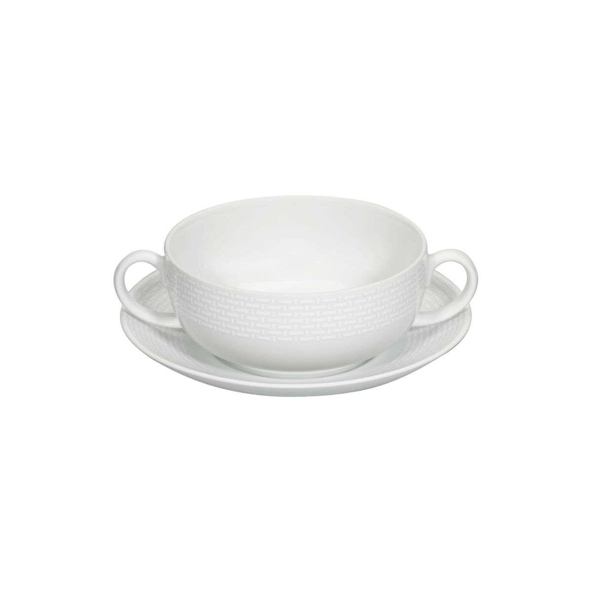 Imagen 0 de Taza de consomé con plato Cesta Vista Alegre Blanco
