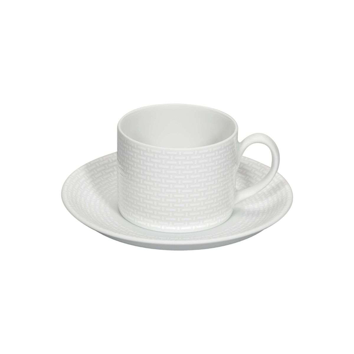 Imagen 1 de Taza de desayuno con plato Cesta Vista Alegre - Blanco Blanco