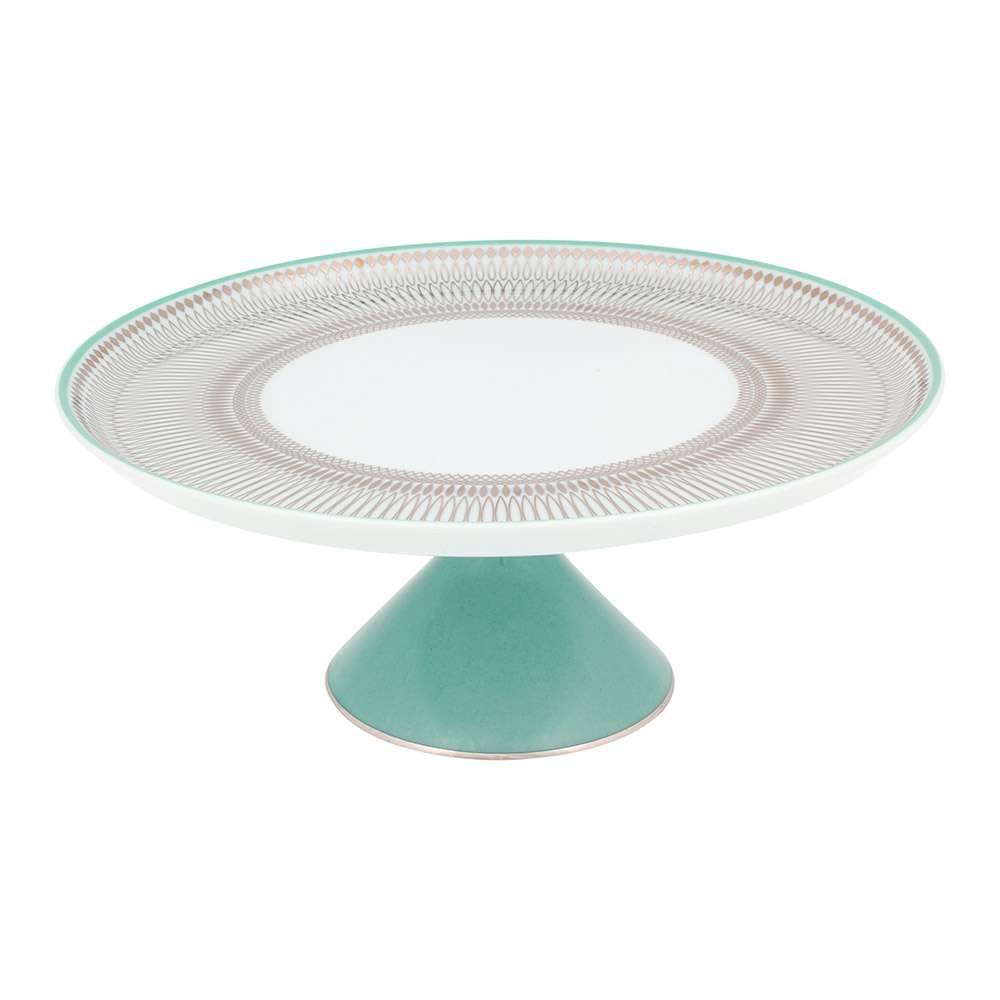 Imagen 0 de Plato de tarta con pie Venezia Vista Alegre Verde
