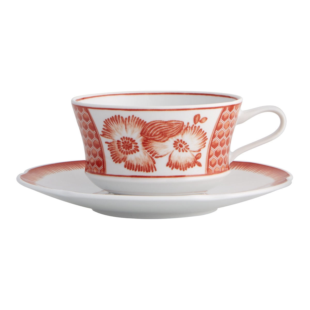Imagen 1 de Taza de té con plato Coralina Vista Alegre - Naranja Naranja