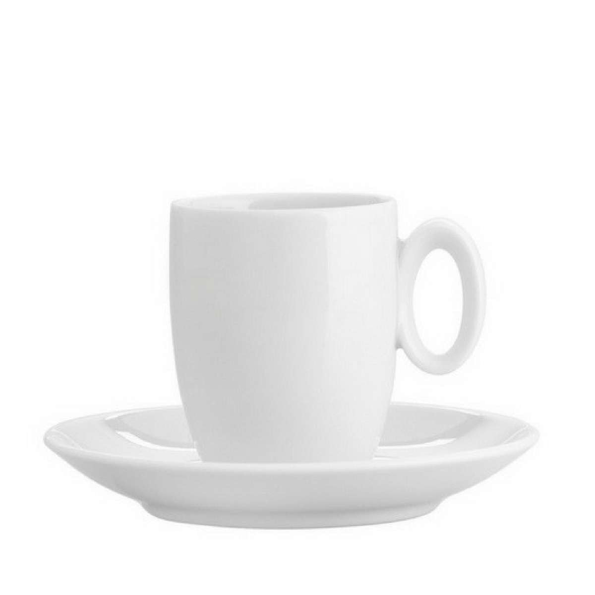 Imagen 1 de Taza de café con plato Broadway White Vista Alegre - Blanco Blanco