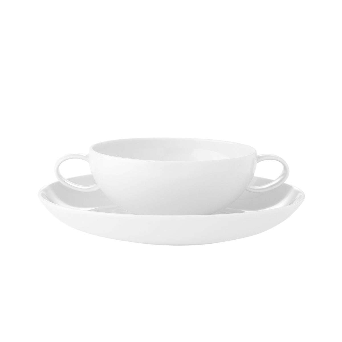 Imagen 1 de Taza de consomé con plato Domo White Vista Alegre - Blanco Blanco