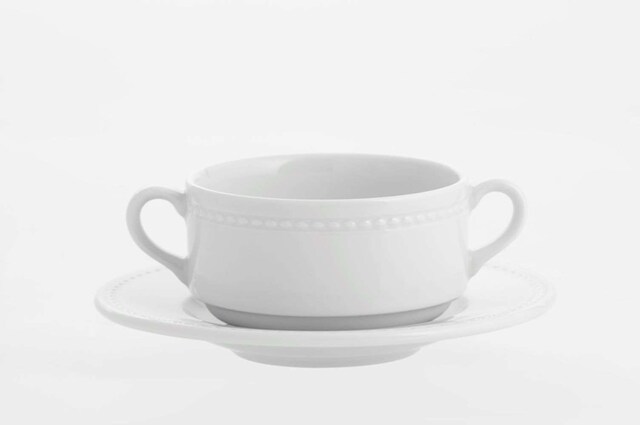 Imagen 0 de Taza consome con plato Perla Vista Alegre