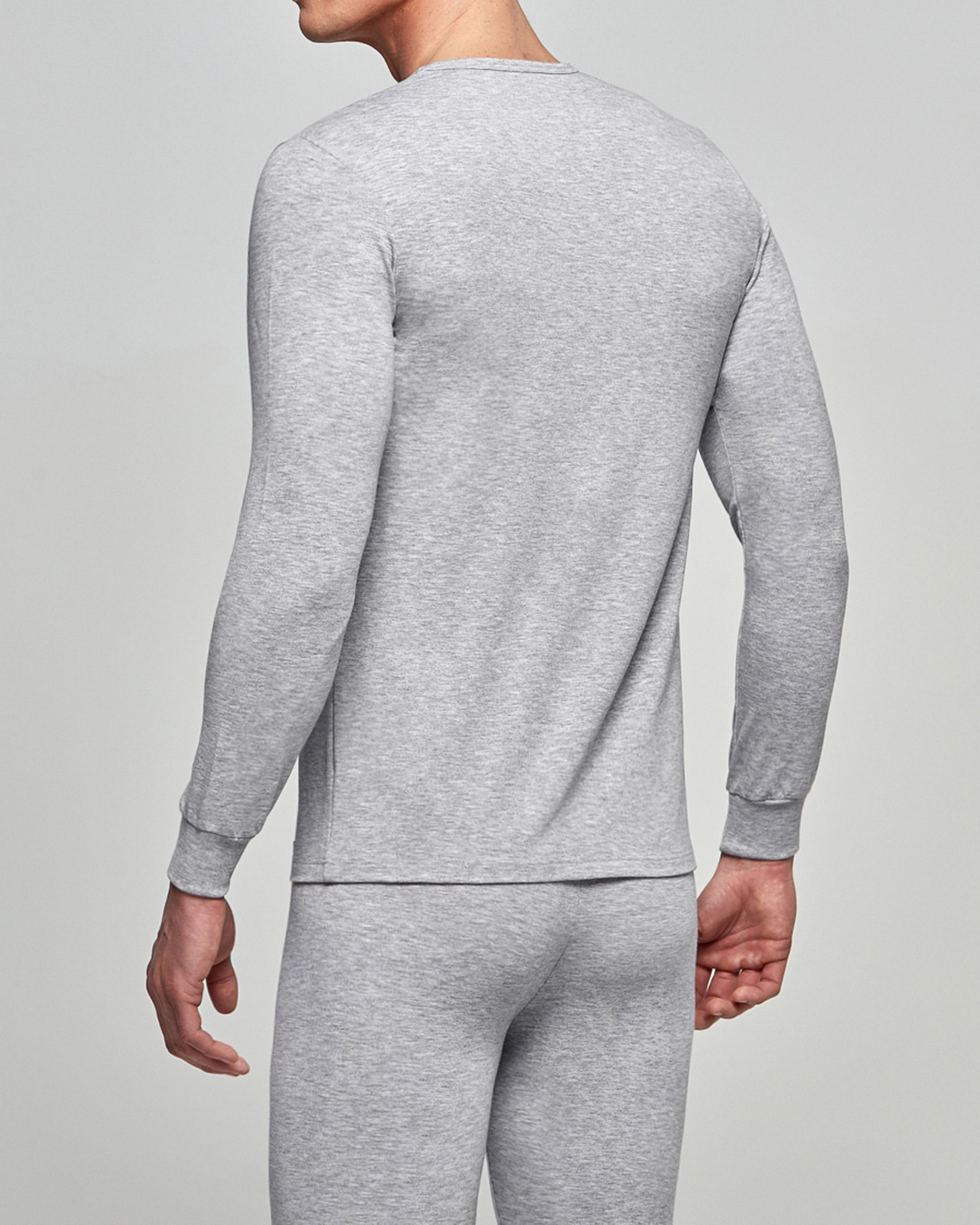 Camiseta interior de hombre negra de manga larga - Impetus - Gris Gris-3