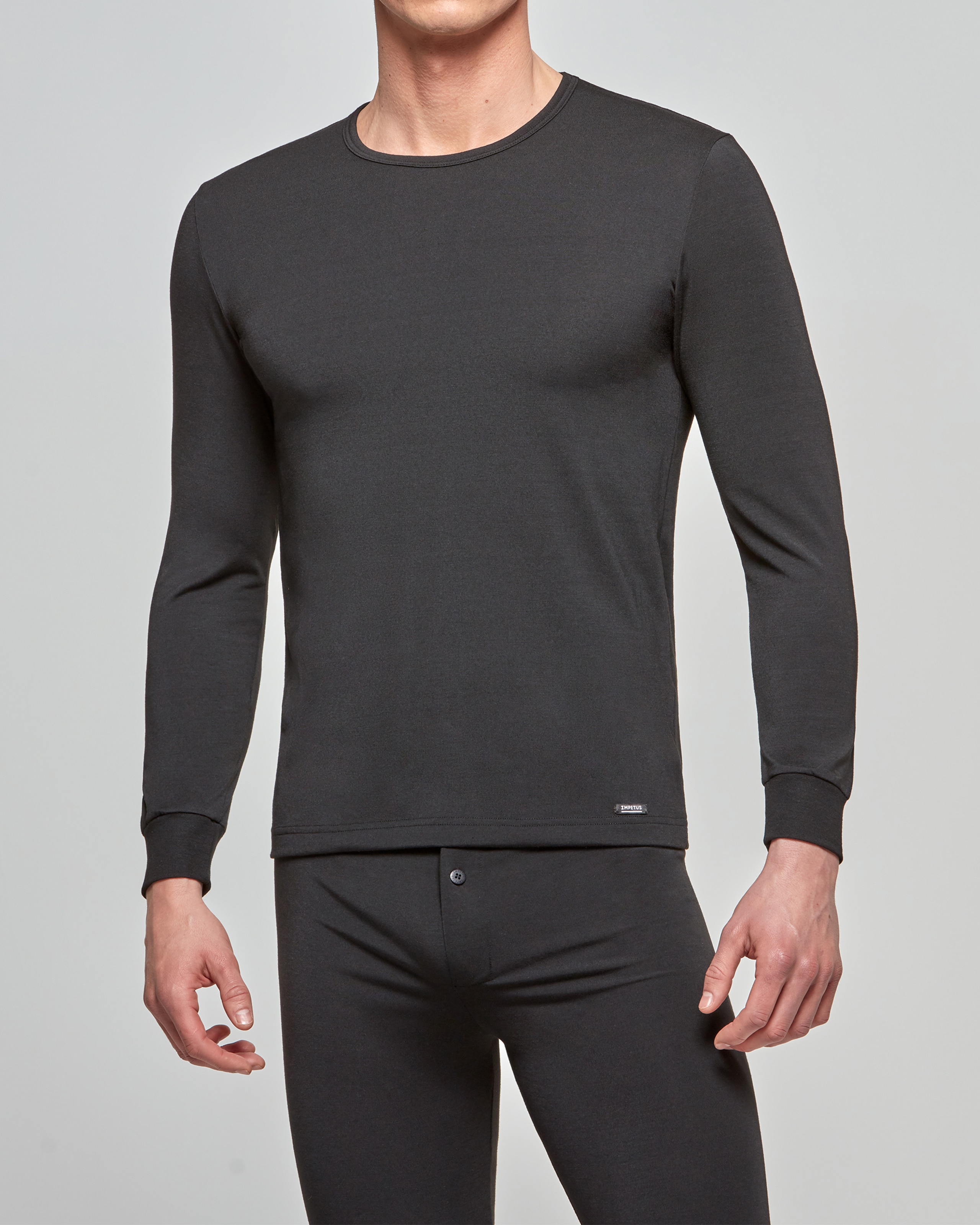 Camiseta interior térmica de hombre de manga larga - Impetus - Negro Negro-1